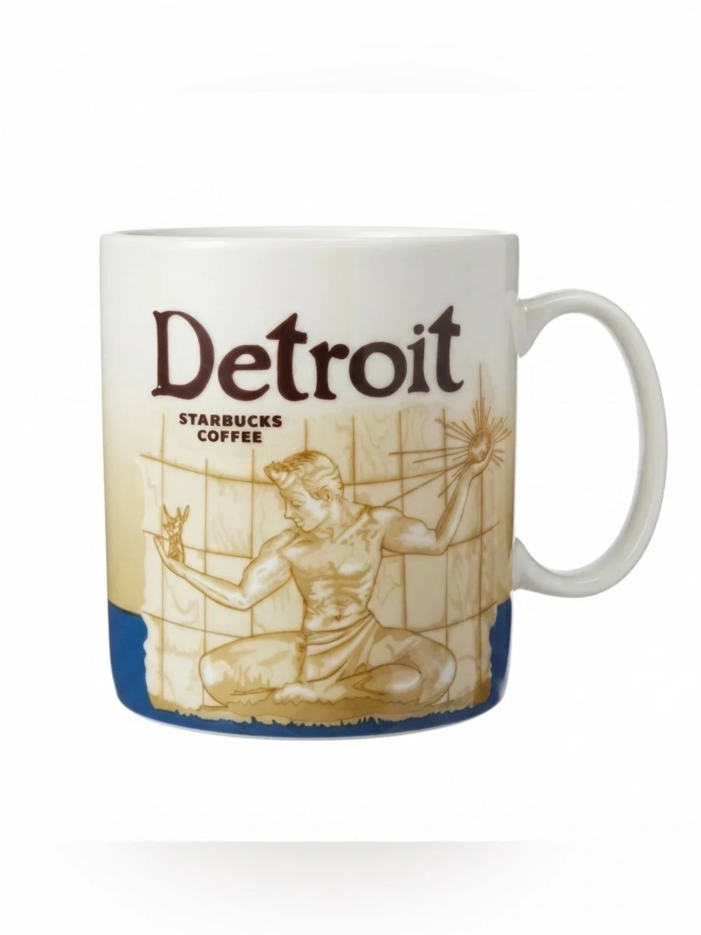 Starbucks Detroit 16oz Collector Series Mug 2009 Spirit of Detroit